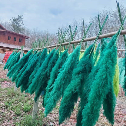 10 Stems dye to color teal pampas grass dried plants