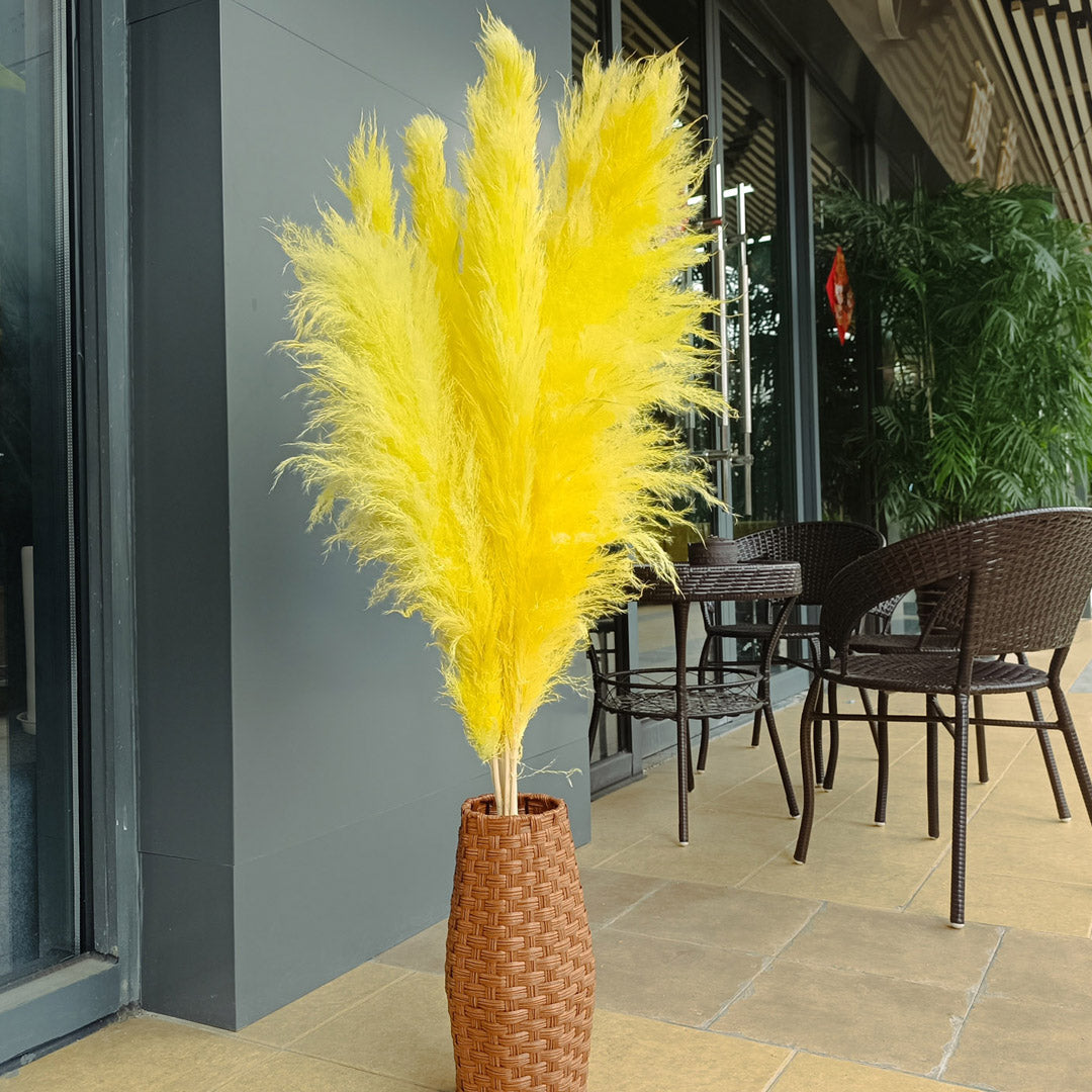 Customize 10pcs 4 feet dye to colors pampas grass dried flowers